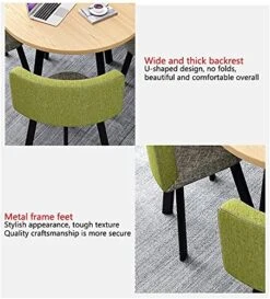 DZFURNIT Office Table And Chair Set Business Dining Table, Negotiation Reception Tables And Chairs 1 Table And 4 Chairs Home Office Meeting Room Round Dining Table And Chair Set (Color : Dark Gray) 17 DZFURNIT Office Table And Chair Set Business Dining Table, Negotiation Reception Tables And Chairs 1 Table And 4 Chairs Home Office Meeting Room Round Dining Table And Chair Set (Color : Dark Gray) -Home Table Chair Store 51HRU8FFvRS