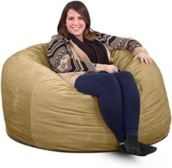 ULTIMATE SACK 4000 (4 Ft.) Bean Bag Chair Cover In Multiple Colors: Cover ONLY. (4000, Electric Blue Suede) 25 ULTIMATE SACK 4000 (4 Ft.) Bean Bag Chair Cover In Multiple Colors: Cover ONLY. (4000, Electric Blue Suede) -Home Table Chair Store 51Hyo8UIl6L. AC