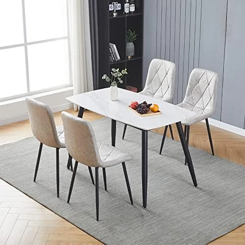 Btrpily 4 Set Of Dining Chairs, Metal Frame Dining Chair For Kitchen Room,Velvet Fabric Seat Chair For Living Room, Bedroom(Blue) 9 Btrpily 4 Set Of Dining Chairs, Metal Frame Dining Chair For Kitchen Room,Velvet Fabric Seat Chair For Living Room, Bedroom(Blue) - Image 7