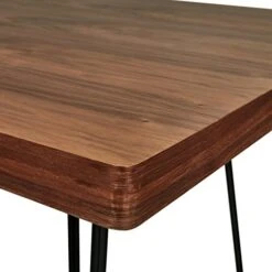Amazon Brand – Rivet Industrial Mid-Century Modern Hairpin Dining Table, 70.9"L, Walnut And Black -Home Table Chair Store 51KgnPJq89L