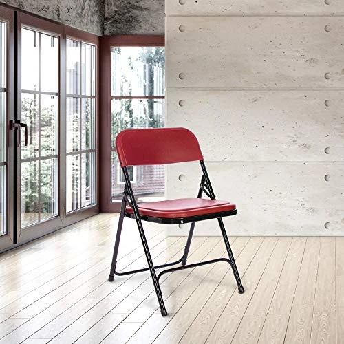 OEF Furnishings Premium Lightweight Plastic Folding Chair, Burgundy 9 OEF Furnishings Premium Lightweight Plastic Folding Chair, Burgundy - Image 7