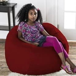 Jaxx Saxx 3 Foot Bean Bag Chair With Removable Cover, Cinnabar 16 Jaxx Saxx 3 Foot Bean Bag Chair With Removable Cover, Cinnabar -Home Table Chair Store 51OMljKPVfL