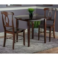Winsome Clayton, 35.98" W X 35.98" D X 29.13" H, Walnut, 3 Count -Home Table Chair Store 51OkmCPqTpL