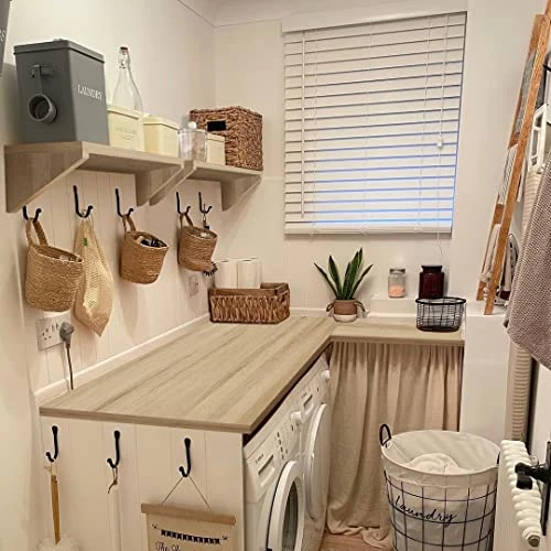 Kaboon 60x24 Inches Oak Tabletop, Solid One-Piece Wood Desktop For Sit Stand Desk, Double Desks, L Desk DIY, Rectangular Wood Countertop, Home Or Commercial Use, 1 Inch Thick,23.62" D X 59.1" W 4 Kaboon 60x24 Inches Oak Tabletop, Solid One-Piece Wood Desktop For Sit Stand Desk, Double Desks, L Desk DIY, Rectangular Wood Countertop, Home Or Commercial Use, 1 Inch Thick,23.62" D X 59.1" W - Image 2