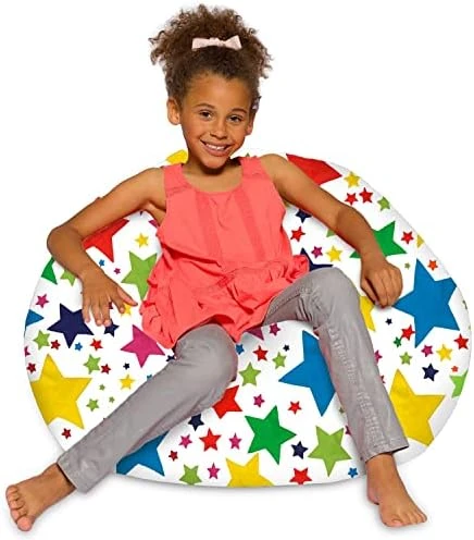 Posh Beanbags Bean Bag Chair, Large-38in, Solid Orange 9 Posh Beanbags Bean Bag Chair, Large-38in, Solid Orange - Image 7