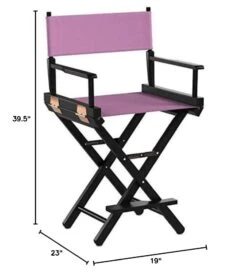 Casual Home 220-02/021-22 Director Chair 24" - Counter Height BlackFrame/Pink Canvas -Home Table Chair Store 51QGktYe2LL