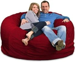 ULTIMATE SACK 6000 (6 Ft.) Bean Bag Chair Cover In Multiple Colors: Cover ONLY. (6000, Navy Suede) -Home Table Chair Store 51QPiB7iKCL. AC