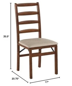Stakmore Shaker Ladderback Folding Chair Finish, Set Of 2, Fruitwood -Home Table Chair Store 51S8tZ1PaNL