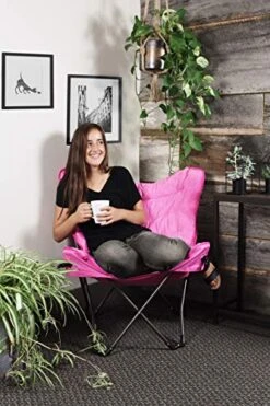 Zenithen Limited Pink Butterfly Folding Chair ? Great For Dorms, Bedrooms And Rec-Rooms -Home Table Chair Store 51SUqAhVXnL