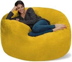 Chill Sack Bean Bag Chair Cover, 8-feet, Microsuede - Purple -Home Table Chair Store 51T305hMkqL. AC