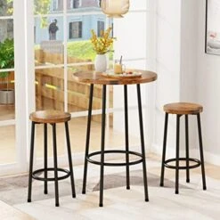 AWQM 3 Piece Dining Table Set, Small Kitchen Table And 2 Stools, Kitchen Breakfast Dining Table Set, Breakfast Table Of 35.43 X 23.62 X 29.92 Inches, Stools Of 13.8 X 13.8 X 17.8 Inches, Beige 26 AWQM 3 Piece Dining Table Set, Small Kitchen Table And 2 Stools, Kitchen Breakfast Dining Table Set, Breakfast Table Of 35.43 X 23.62 X 29.92 Inches, Stools Of 13.8 X 13.8 X 17.8 Inches, Beige -Home Table Chair Store 51TZKKGjSgL. AC