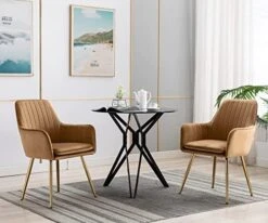 Artechworks Accent Living Dining Room Velvet Arm Chair Club Leisure Guest Lounge Bedroom Upholstered Chair With Gold Metal Legs, 2 PCS Pink 18 Artechworks Accent Living Dining Room Velvet Arm Chair Club Leisure Guest Lounge Bedroom Upholstered Chair With Gold Metal Legs, 2 PCS Pink -Home Table Chair Store 51TaEGRmmyL. AC