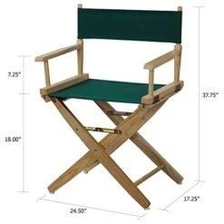 American Trails Extra-Wide Premium 18" Director's Chair Natural Frame With Hunter Green Canvas -Home Table Chair Store 51TgzP5XcVL