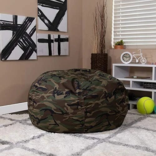EMMA + OLIVER Oversized Solid Gray Refillable Bean Bag Chair For All Ages 11 EMMA + OLIVER Oversized Solid Gray Refillable Bean Bag Chair For All Ages - Image 9