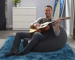 Yogibo Mini Bean Bag, Small Beanbag Chair For Kids, Teens And Adults, Great For Meditation And Sitting, Fibead Filling Conforms To Body, Washable, Removable Cover, Light Grey -Home Table Chair Store 51VGt70NvcL