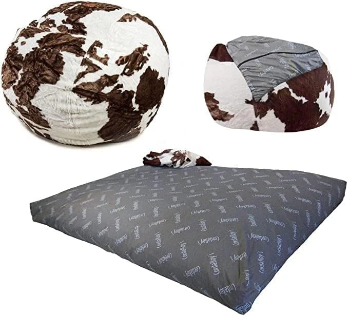 CordaRoy's Queen Convertible Beanbag - Faux Fur 4 CordaRoy's Queen Convertible Beanbag - Faux Fur - Image 2