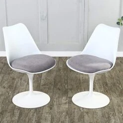 Bacyion Swivel Dining Chair Set For 2 - Mid-Century Modern Dining Room Chairs Pedestal Leisure Chairs, White Kitchen Chairs Set Of 2 Pieces (Highclass Grey) 19 Bacyion Swivel Dining Chair Set For 2 - Mid-Century Modern Dining Room Chairs Pedestal Leisure Chairs, White Kitchen Chairs Set Of 2 Pieces (Highclass Grey) -Home Table Chair Store 51XD0GHKs7L. AC