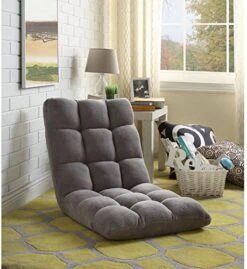 Loungie Super-Soft Folding Adjustable Floor Relaxing/Gaming Recliner Chair, Beige -Home Table Chair Store 51XbfhjYPKL. AC