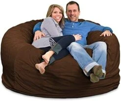 ULTIMATE SACK 6000 (6 Ft.) Bean Bag Chair Cover In Multiple Colors: Cover ONLY. (6000, Navy Suede) -Home Table Chair Store 51Xnr3le9SL. AC