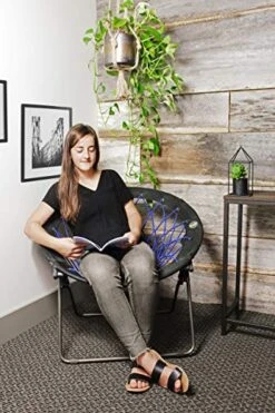 Zenithen Limited Indigo Bunjo Bungee Dish Chair For Dorms, Living Rooms, And Bedrooms (Pack Of 2, Indigo) -Home Table Chair Store 51Xqoh6a9FL