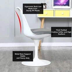 Bacyion Swivel Dining Chair Set For 2 - Mid-Century Modern Dining Room Chairs Pedestal Leisure Chairs, White Kitchen Chairs Set Of 2 Pieces (Highclass Grey) 14 Bacyion Swivel Dining Chair Set For 2 - Mid-Century Modern Dining Room Chairs Pedestal Leisure Chairs, White Kitchen Chairs Set Of 2 Pieces (Highclass Grey) -Home Table Chair Store 51ZBPXsZtjL