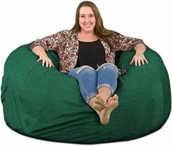 ULTIMATE SACK 5000 (5 Ft.) Bean Bag Chair Cover In Multiple Colors: Cover ONLY. (5000, Brown Suede) -Home Table Chair Store 51ZUPeXGNEL. AC