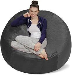 Sofa Sack - Plush Ultra Soft Bean Bags Chairs For Kids, Teens, Adults - Memory Foam Beanless Bag Chair With Microsuede Cover - Foam Filled Furniture For Dorm Room - Charcoal 5' (AMZBB-5SK-CS03) 23 Sofa Sack - Plush Ultra Soft Bean Bags Chairs For Kids, Teens, Adults - Memory Foam Beanless Bag Chair With Microsuede Cover - Foam Filled Furniture For Dorm Room - Charcoal 5' (AMZBB-5SK-CS03) -Home Table Chair Store 51ZbKlbQLL. AC