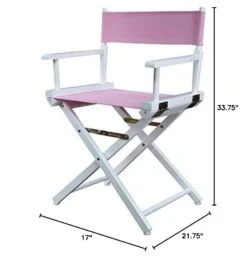Casual Home 200-01/021-22 Director Chair 18" - Classic Height WhiteFrame/Pink Canvas -Home Table Chair Store 51a7pyDM9yL