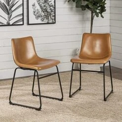 LEMBERI Faux Leather Dining Chairs Set Of 2, 18 Inch Kitchen & Dining Room Chairs,Mid Century Modern Dining Chairs With Backrest And Metal Legs, Comfortable Upholstered Seat Chairs (18,Black) 25 LEMBERI Faux Leather Dining Chairs Set Of 2, 18 Inch Kitchen & Dining Room Chairs,Mid Century Modern Dining Chairs With Backrest And Metal Legs, Comfortable Upholstered Seat Chairs (18,Black) -Home Table Chair Store 51avd0i5uKL. AC