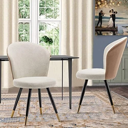 Aklaus Upholstered Dining Chairs Set Of 2, Gray Dining Chairs With Non-Slip Rubber Caps, Accent Chairs Side Chair For Kitchen,Apartment,Living Room With Metal Legs 9 Aklaus Upholstered Dining Chairs Set Of 2, Gray Dining Chairs With Non-Slip Rubber Caps, Accent Chairs Side Chair For Kitchen,Apartment,Living Room With Metal Legs - Image 7