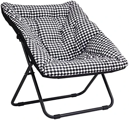 Tiita Saucer Chair, Soft Faux Fur Oversized Folding Accent Chair, Soft Furry Lounge Lazy Chair, Metal Frame Moon Chair For Bedroom, Living Room, Dorm Rooms, Garden And Courtyard 9 Tiita Saucer Chair, Soft Faux Fur Oversized Folding Accent Chair, Soft Furry Lounge Lazy Chair, Metal Frame Moon Chair For Bedroom, Living Room, Dorm Rooms, Garden And Courtyard - Image 7