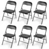 LAZYMOON 6-Pack Plastic Folding Chairs Wedding Banquet Seat Premium Party Event Chair Black 2 LAZYMOON 6-Pack Plastic Folding Chairs Wedding Banquet Seat Premium Party Event Chair Black -Home Table Chair Store 51diRya8gTL