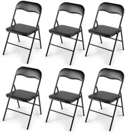 LAZYMOON 6-Pack Plastic Folding Chairs Wedding Banquet Seat Premium Party Event Chair Black 16 LAZYMOON 6-Pack Plastic Folding Chairs Wedding Banquet Seat Premium Party Event Chair Black -Home Table Chair Store 51diRya8gTL. AC