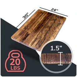 HEIRLOUM Reclaimed Wood Table Top - Rustic Recycled Solid Wooden Piece Perfect For Kitchens, Dining And Coffee Table Tops (Reclaimed Wood Table Top - Economy, 24" X 30") -Home Table Chair Store 51dvgOz0bAL