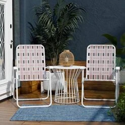 Novogratz Poolside Gossip Collection, Priscilla Folding Chairs, 2-Pack, Yellow -Home Table Chair Store 51eb63wolaL. AC