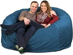 ULTIMATE SACK 6000 (6 Ft.) Bean Bag Chair Cover In Multiple Colors: Cover ONLY. (6000, Navy Suede) -Home Table Chair Store 51ef1jgCIRL. AC