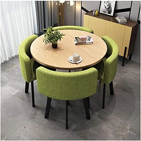 DZFURNIT Office Table And Chair Set Business Dining Table, Negotiation Reception Tables And Chairs 1 Table And 4 Chairs Home Office Meeting Room Round Dining Table And Chair Set (Color : Dark Gray) 11 DZFURNIT Office Table And Chair Set Business Dining Table, Negotiation Reception Tables And Chairs 1 Table And 4 Chairs Home Office Meeting Room Round Dining Table And Chair Set (Color : Dark Gray) - Image 9