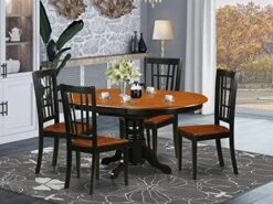 East West Furniture KENI5-BCH-W Dining Set, 5-Piece -Home Table Chair Store 51gNhUVAaSL. AC