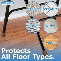 Folding Chair Leg Caps Beige 7/8 Inch - Heavy Duty Nylon Chair End Caps, Non-Marring Round Hardwood Floor Protectors, Compatible Replacement Plugs For Metal And Padded Folding Chairs Tips (16 Pack) -Home Table Chair Store 51gOV7Dbn5L