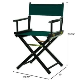 Casual Home 18" Director's Chair Black Frame With Hunter Green Canvas -Home Table Chair Store 51gTraiGy8L