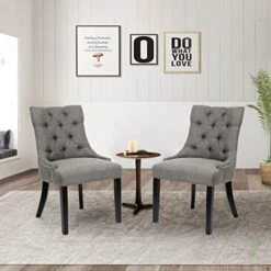 Seasonfall Dining Room Chairs Set Of 6 Button Tufted Parsons Accent Armless Modern 6 Pack HG3294-List HG3294-List -Home Table Chair Store 51jHVQ FxQL. AC