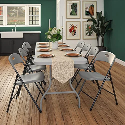 CoscoProducts COSCO Solid Resin Folding Chair, Gray, Pack Of 4 9 CoscoProducts COSCO Solid Resin Folding Chair, Gray, Pack Of 4 - Image 7