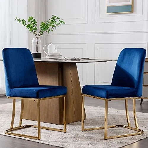 VESCASA Velvet Upholstered Dining Chairs With Back, Mid Century Modern Dining Chairs With Gold Metal Frame For Dining Room, Restaurant, Kitchen, Set Of 4, Grey 11 VESCASA Velvet Upholstered Dining Chairs With Back, Mid Century Modern Dining Chairs With Gold Metal Frame For Dining Room, Restaurant, Kitchen, Set Of 4, Grey - Image 9