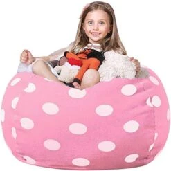 Wekapo Stuffed Animal Storage Bean Bag Chair Cover For Kids | Stuffable Zipper Beanbag For Organizing Children Plush Toys Large Premium Cotton Canvas -Home Table Chair Store 51kb0gBfj3L. AC