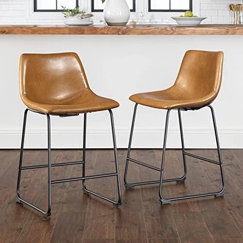 LEMBERI Faux Leather Dining Chairs Set Of 2, 18 Inch Kitchen & Dining Room Chairs,Mid Century Modern Dining Chairs With Backrest And Metal Legs, Comfortable Upholstered Seat Chairs (18,Black) 10 LEMBERI Faux Leather Dining Chairs Set Of 2, 18 Inch Kitchen & Dining Room Chairs,Mid Century Modern Dining Chairs With Backrest And Metal Legs, Comfortable Upholstered Seat Chairs (18,Black) - Image 8