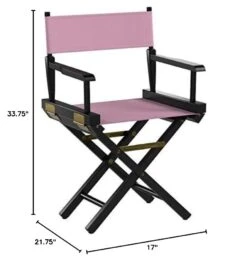 Casual Home 200-02/021-22 Director Chair 18" - Classic Height BlackFrame/Pink Canvas -Home Table Chair Store 51lk5y0aAVL
