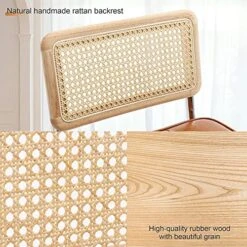 ONEVOG Island Rattan Chairs, Faux Leathe Seating Kitchen Counter Height (24 Inch) Bastool With Sturdy Frame Chrome Legs, Dining Room Home Kitchen Stools Set Of 2 (Brown) 17 ONEVOG Island Rattan Chairs, Faux Leathe Seating Kitchen Counter Height (24 Inch) Bastool With Sturdy Frame Chrome Legs, Dining Room Home Kitchen Stools Set Of 2 (Brown) -Home Table Chair Store 51mGsZPTwAL