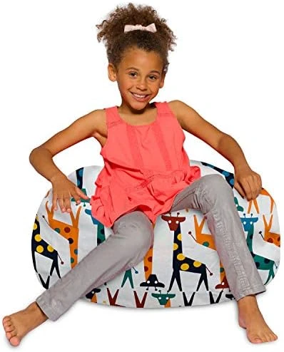 Posh Beanbags Bean Bag Chair, Large-38in, Solid Orange 15 Posh Beanbags Bean Bag Chair, Large-38in, Solid Orange - Image 13