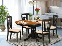 East West Furniture KENI5-BCH-W Dining Set, 5-Piece -Home Table Chair Store 51meSXrEL. AC
