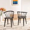 Safavieh Home Collection Blanchard Black Curved Spindle Side Chair, Wood, (Set Of 2) -Home Table Chair Store 51nuBxtdd3L